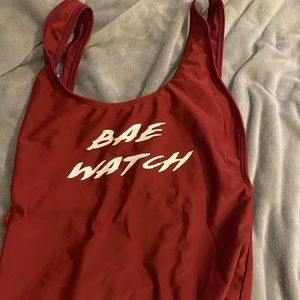 “Bae Watch” One piece bathing suit